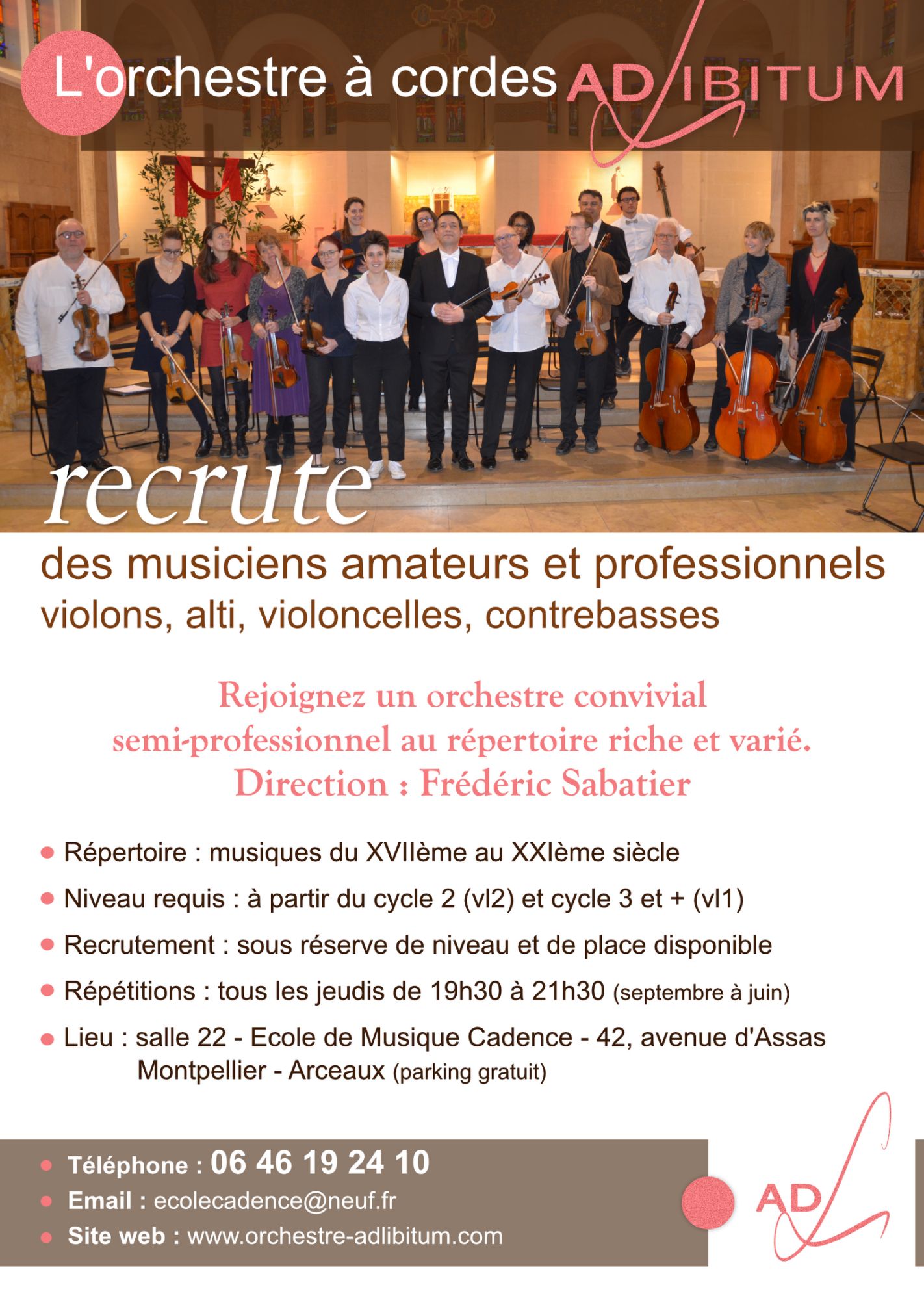 Orchestre Adlibitum basé à Montpellier